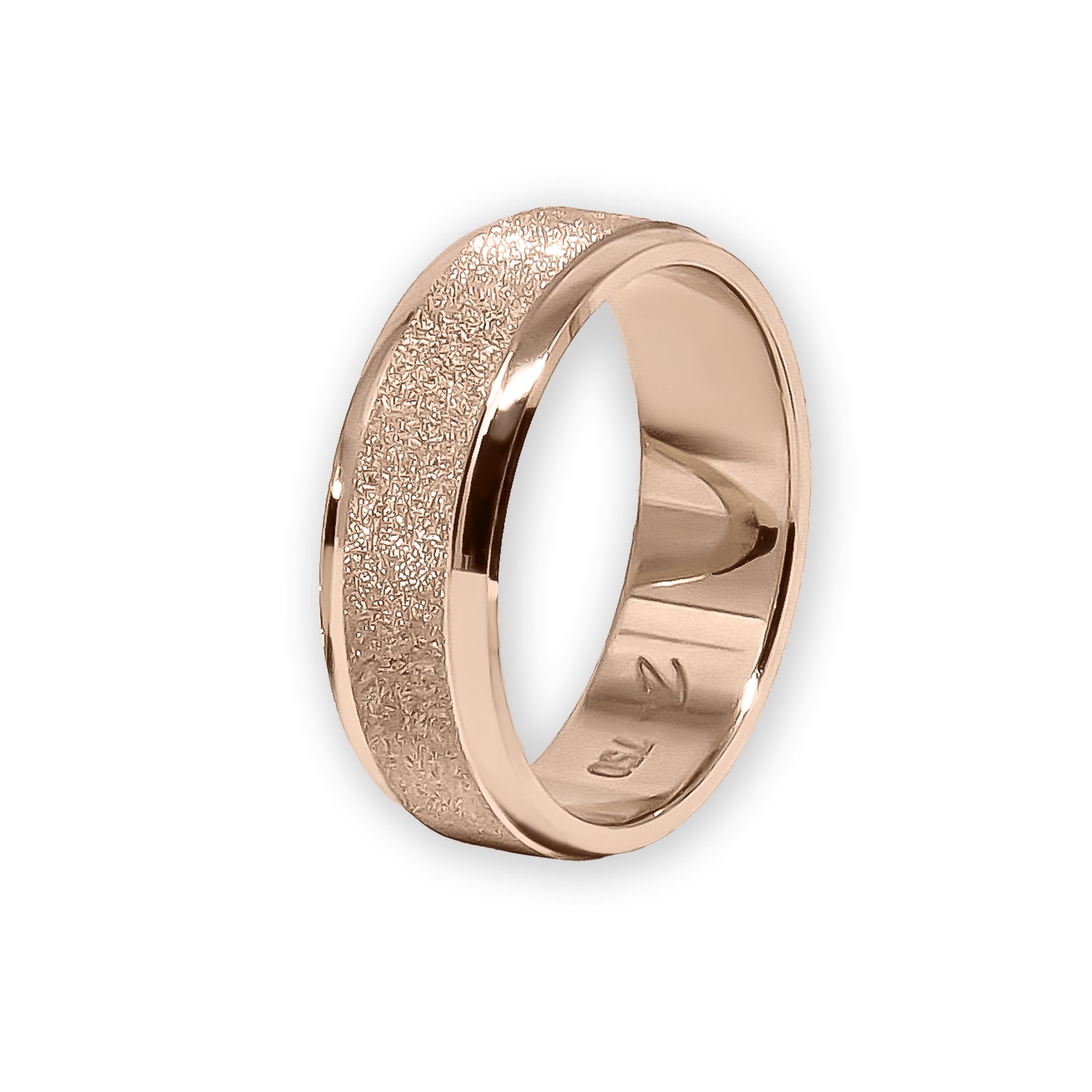 Ring EARTH IS ROUND 6mm red gold 18k 750