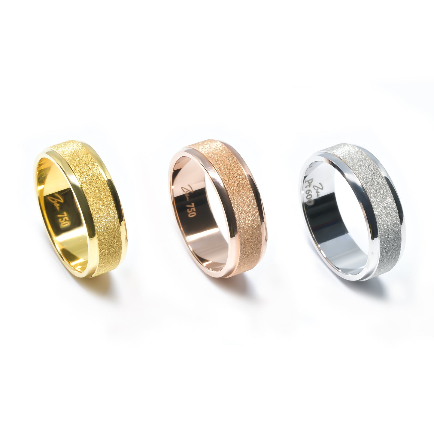 Ring EARTH IS ROUND 6mm yellow gold 18k 750