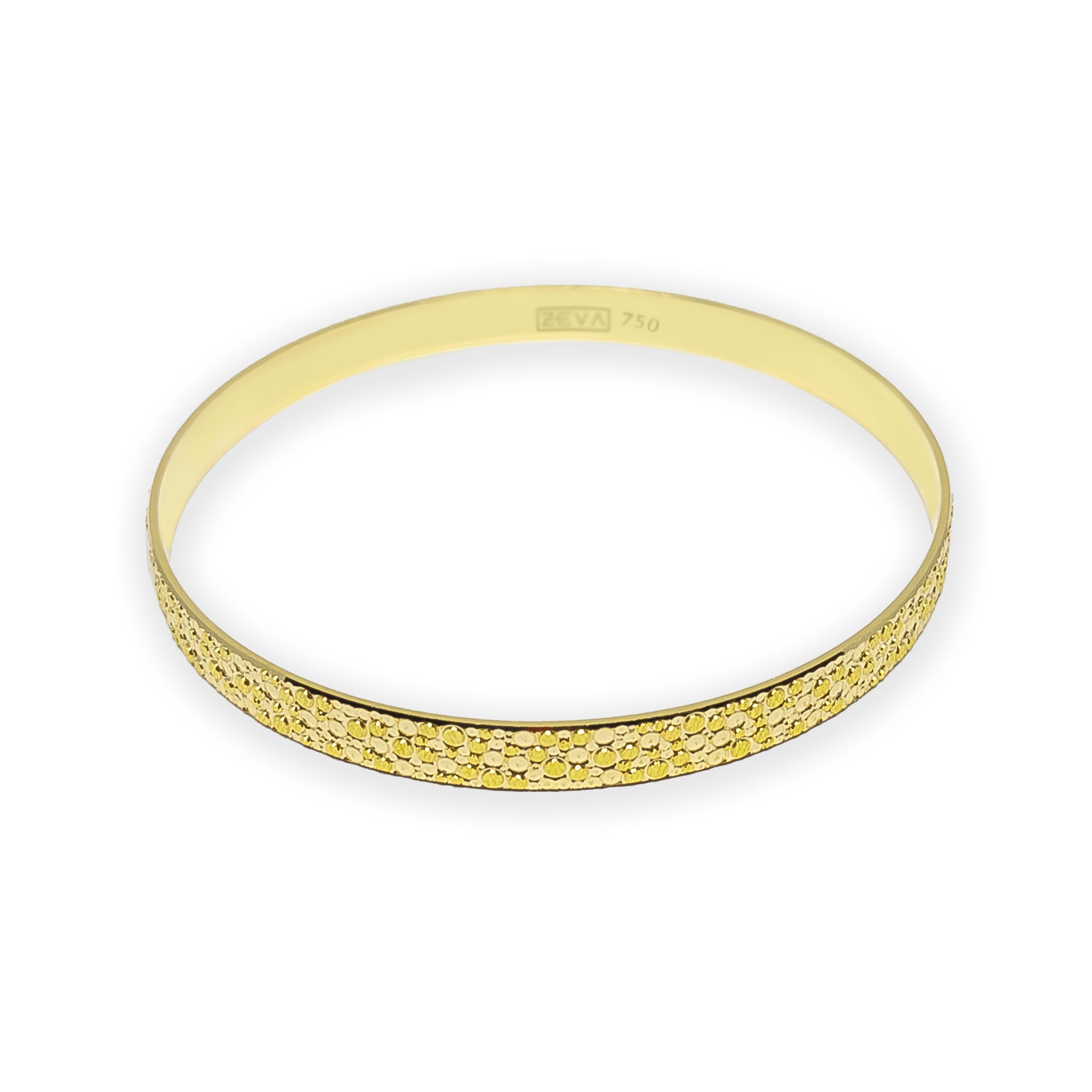 Bangle FROST 6mm yellow gold 18k 750