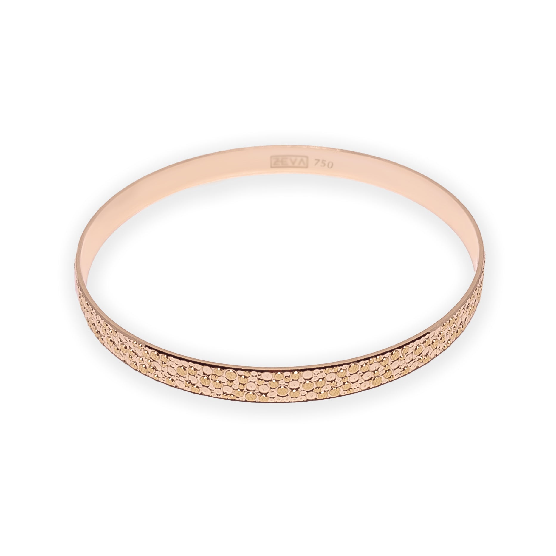 Bangle FROST 6mm red gold 18k 750