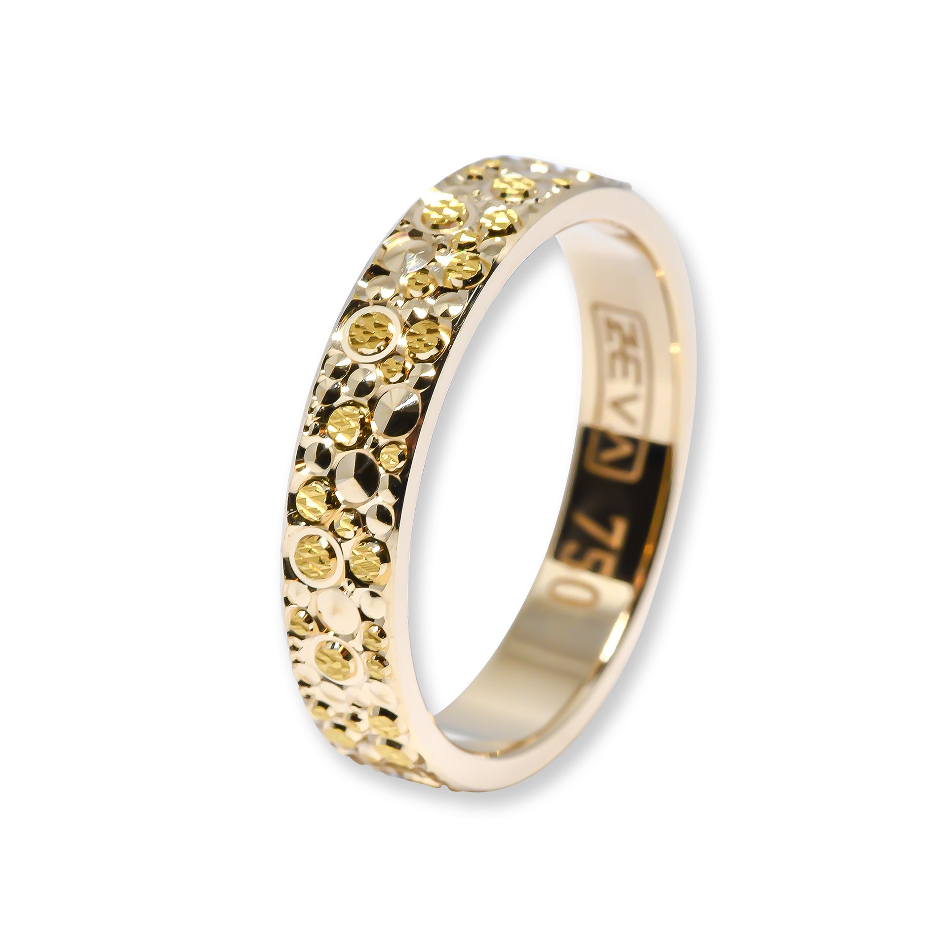 Ring FROST 4mm yellow gold 18k 750