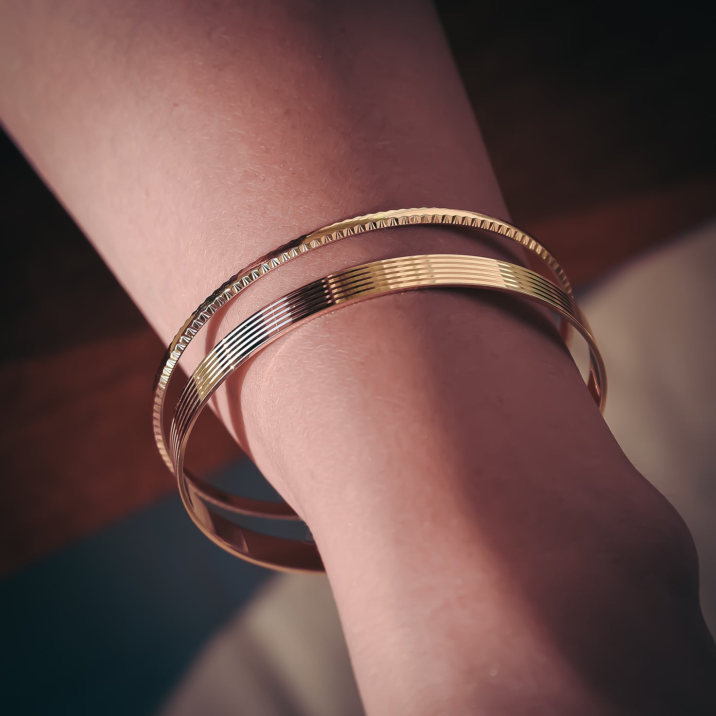 Bracelet MOTION 6mm flexible with pin claps yellow gold 18k 750