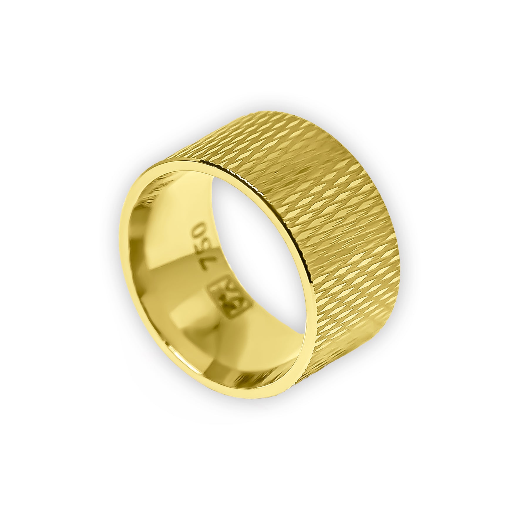Ring STRETCH 10mm yellow gold 18K
