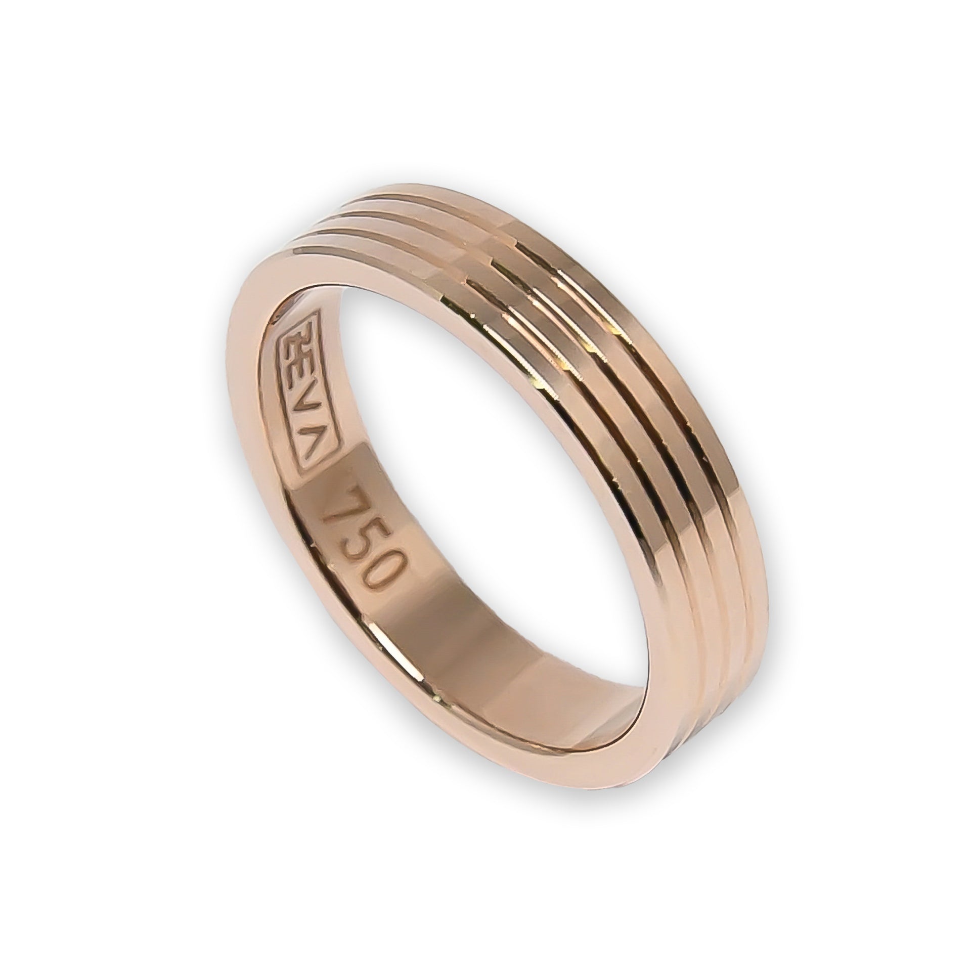 Ring MOTION 4mm red gold 18k 750