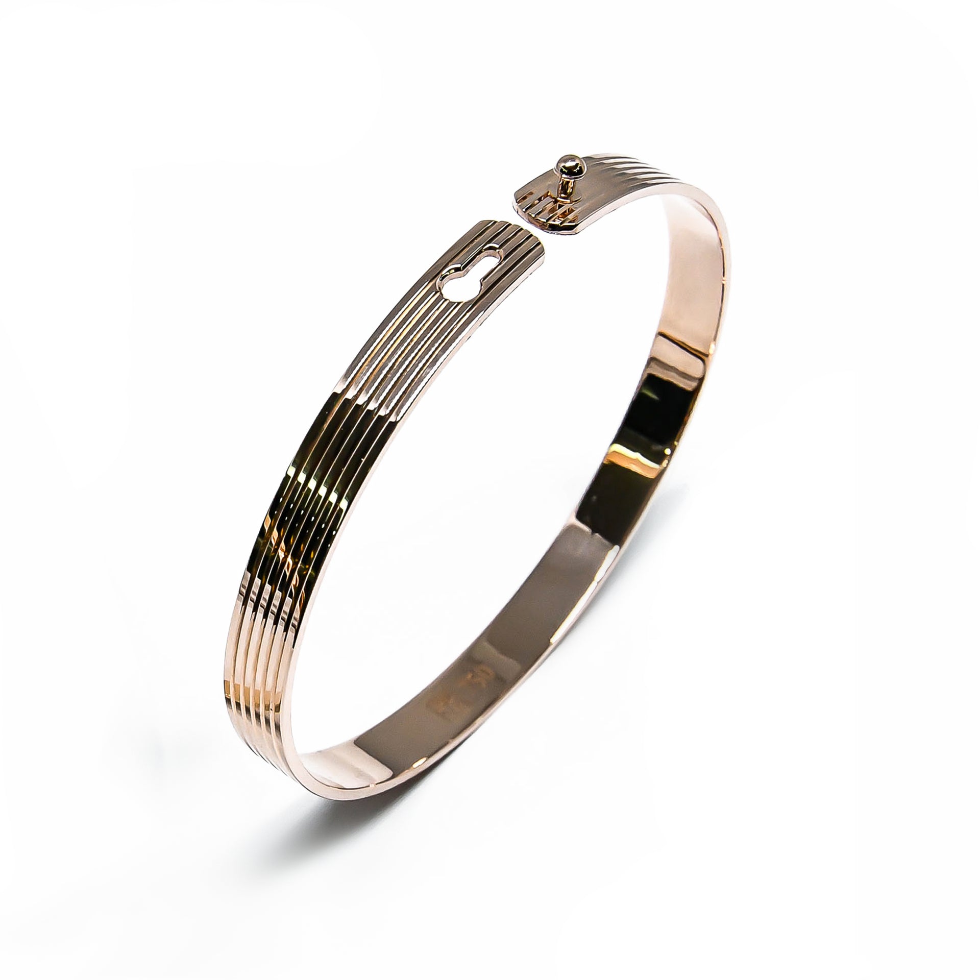Bracelet MOTION 6mm flexible with pin claps red gold 18k 750