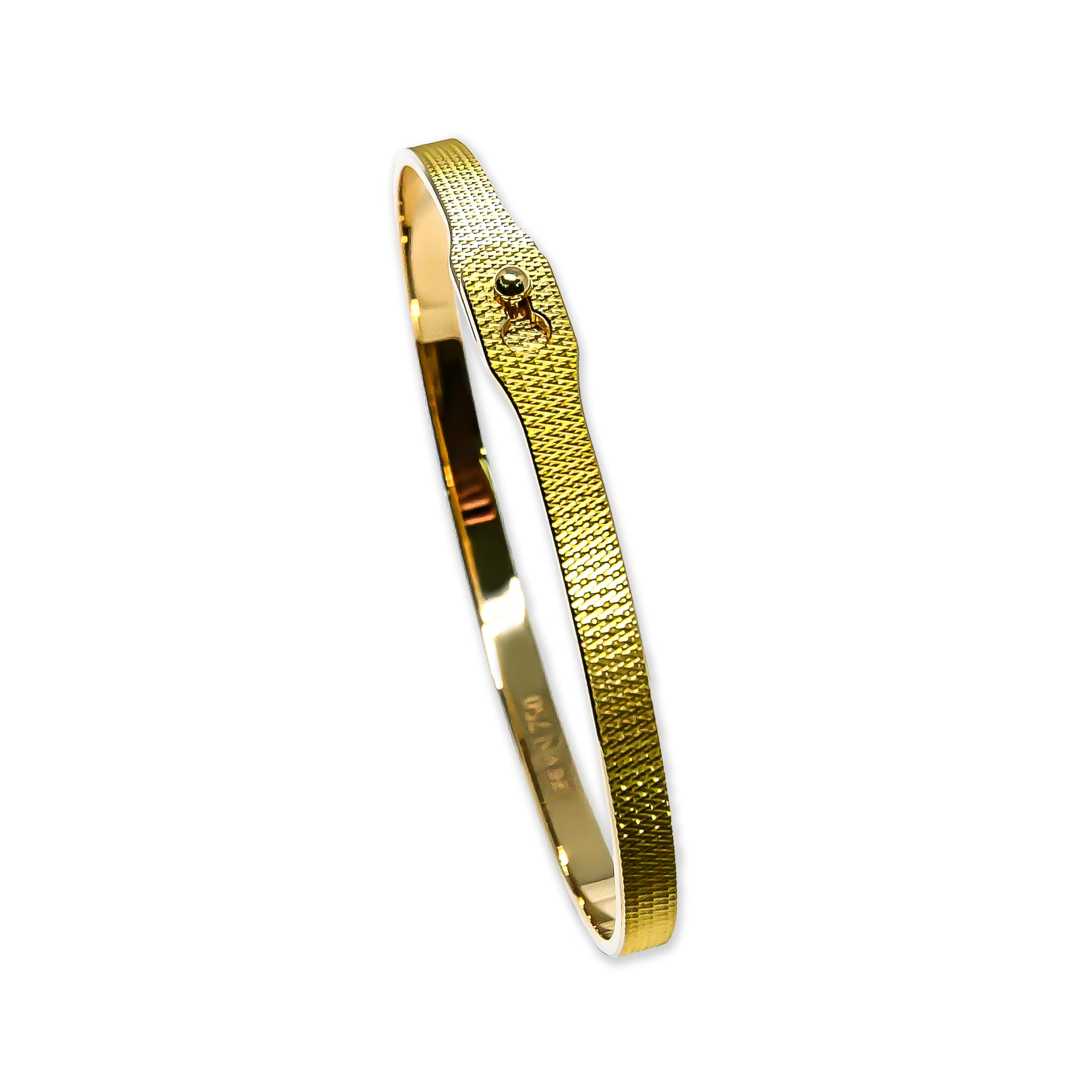 Bracelet WIRED 4mm flexible avec fermoir épingle or jaune 18k 750