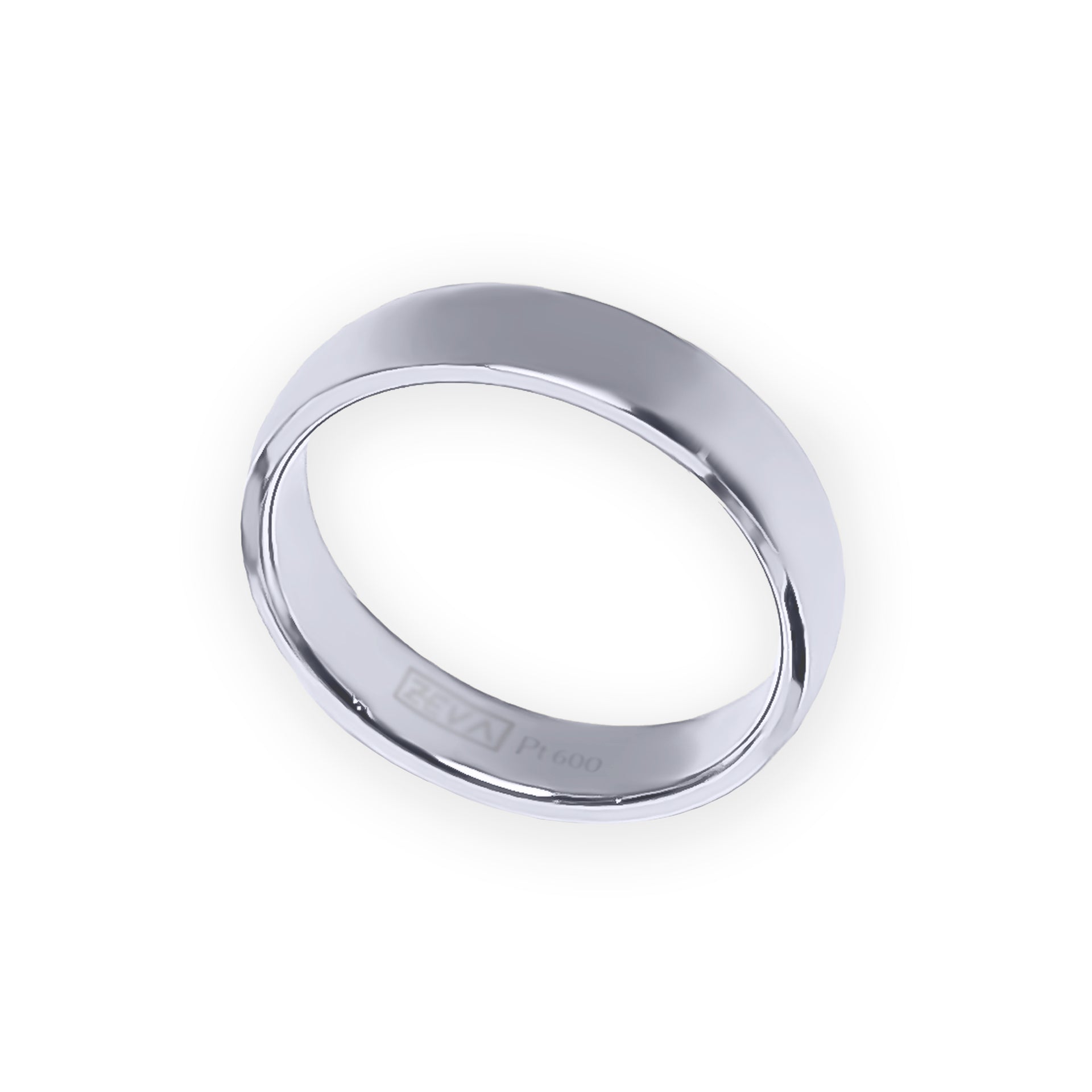 Ring EARTH IS ROUND 4mm platinum 600