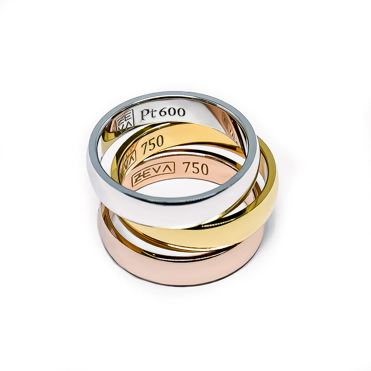 Ring EARTH IS ROUND 4mm yellow gold 18k 750
