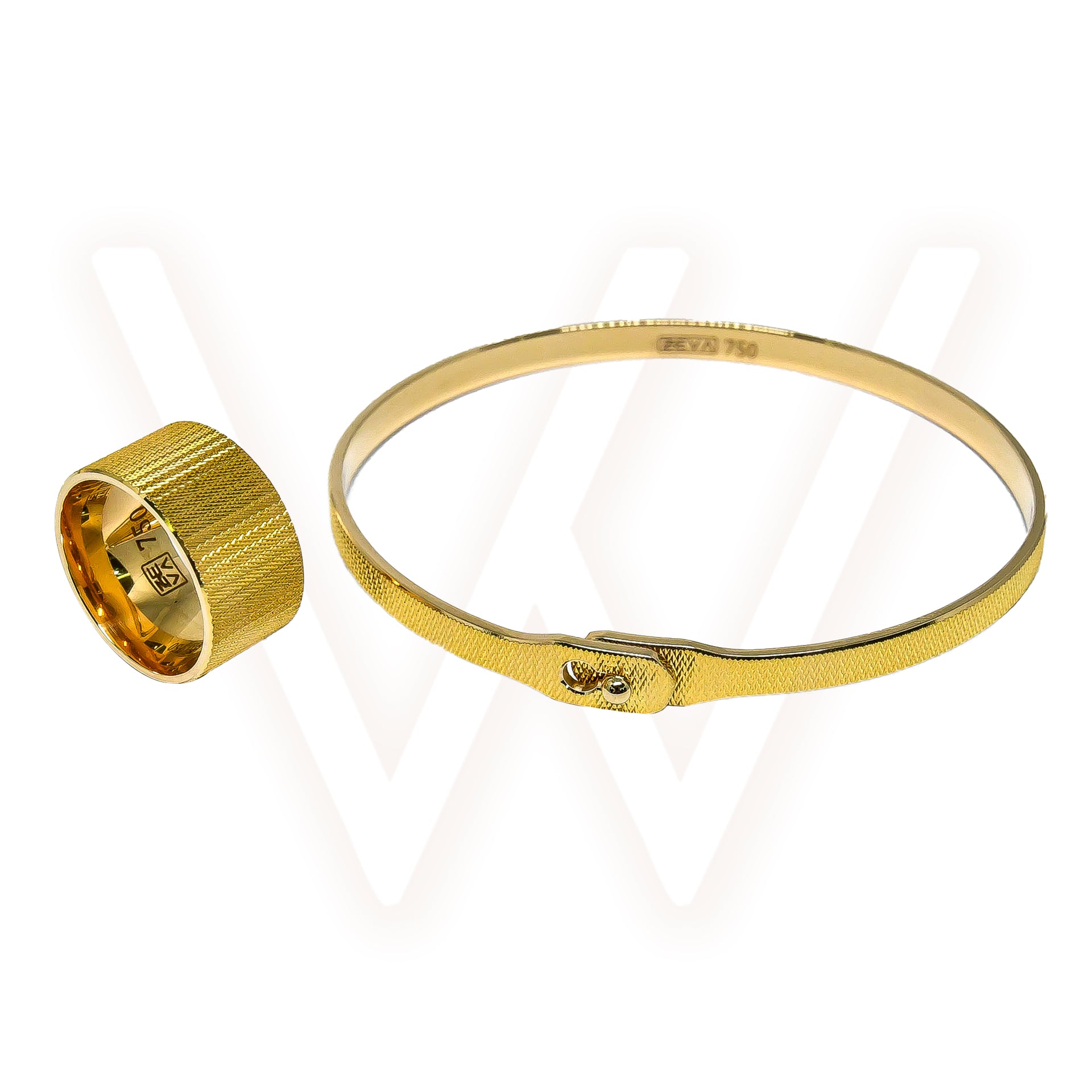 Ring WIRED 10mm yellow gold 18K