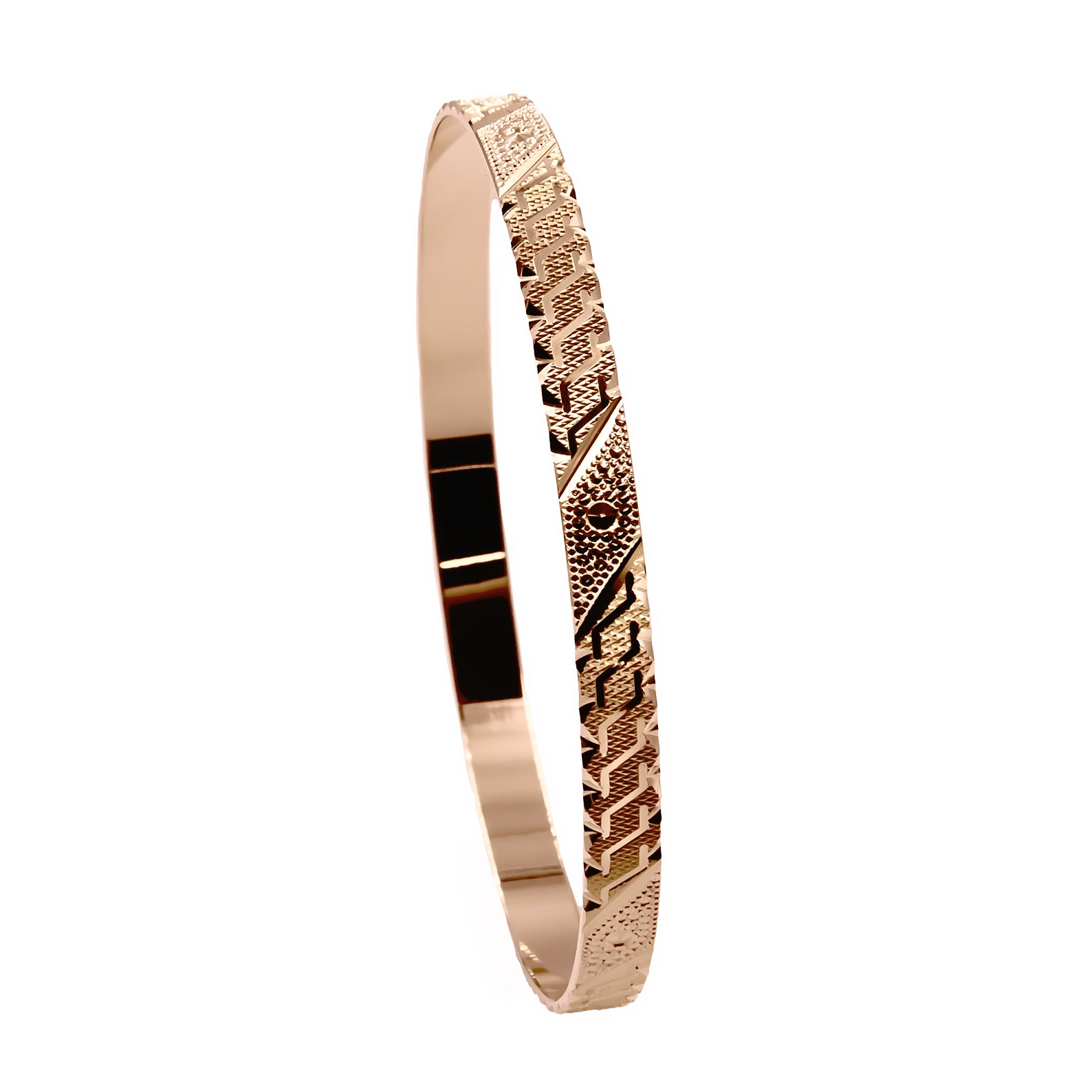Bangle DIBBA 5mm tapestry red gold 18k 750