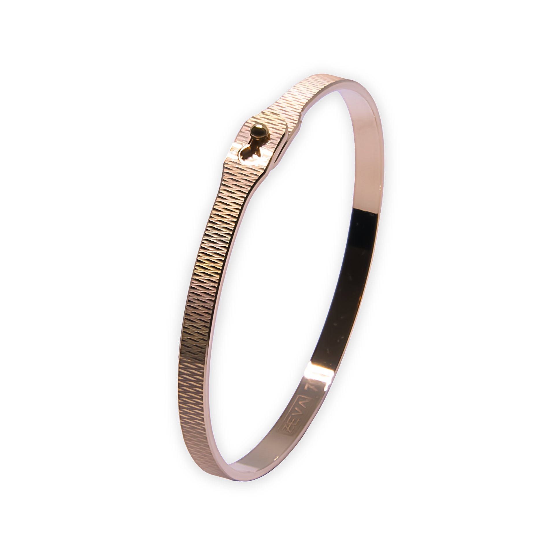 Bracelet STRETCH 4mm flexible with pin claps red gold 18k 750