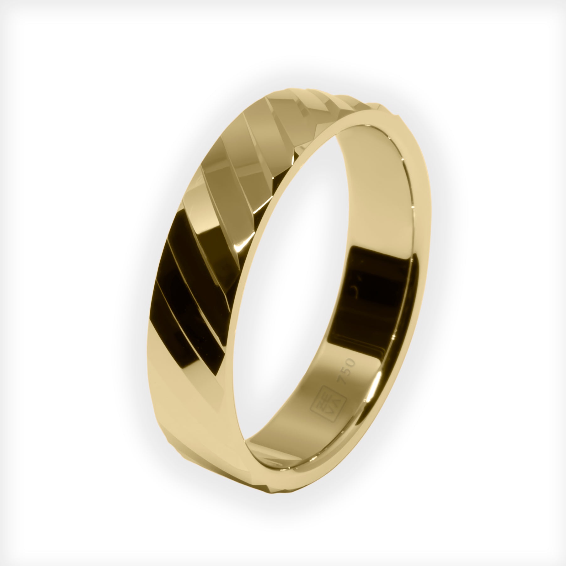 Ring CRUSH 4mm helix yellow gold 18K 750