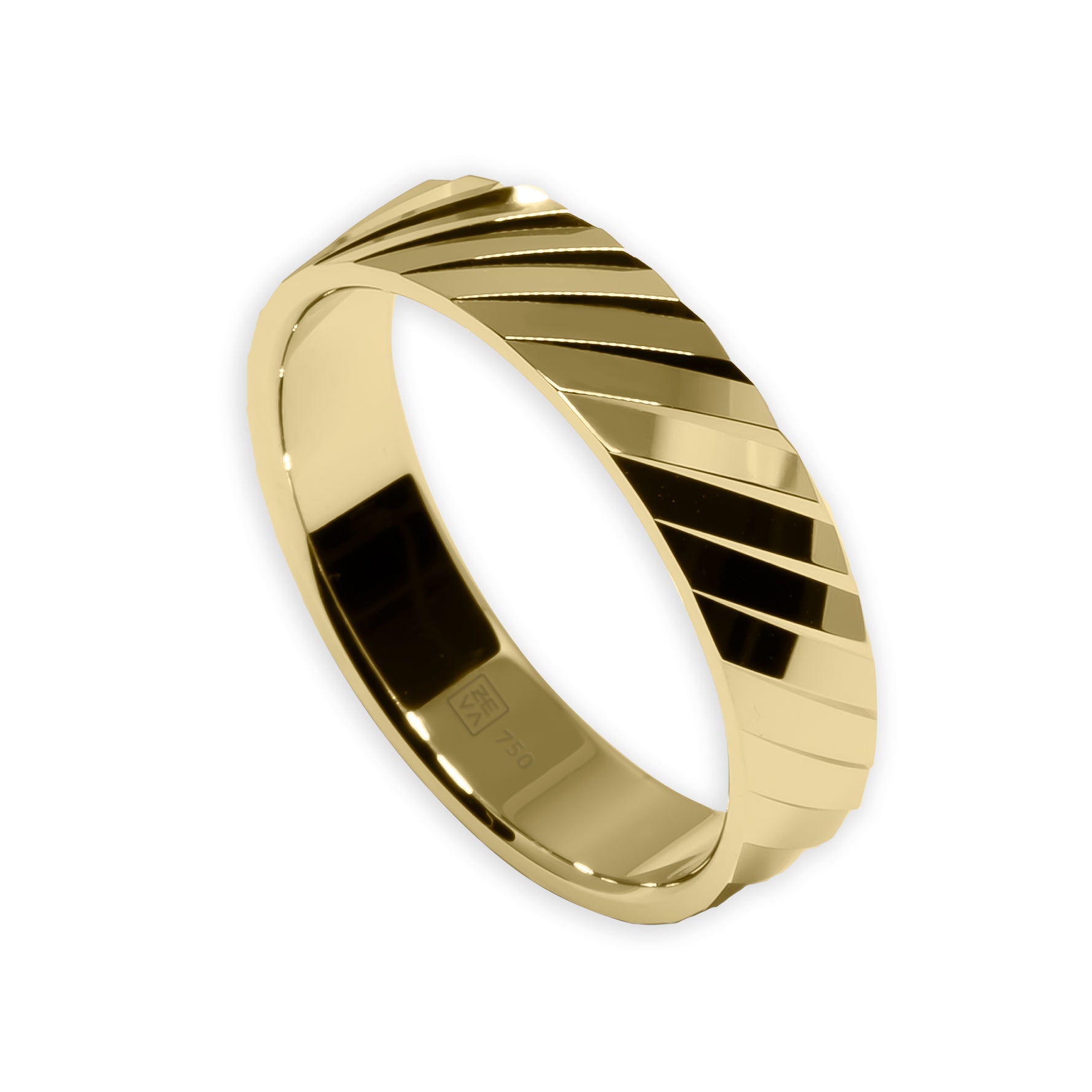 Ring CRUSH 4mm helix yellow gold 18K 750