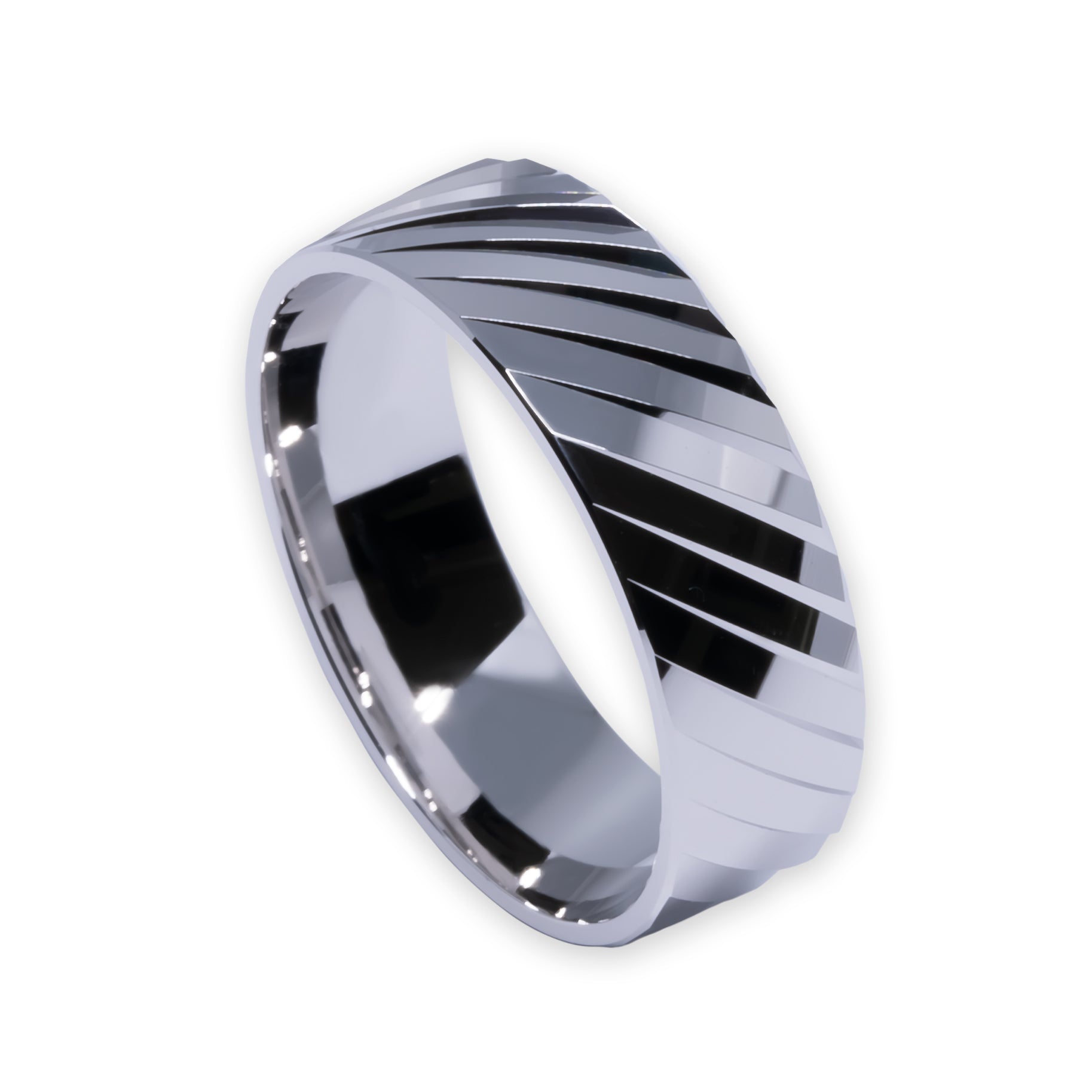 Ring CRUSH 6mm helix Platinum 600