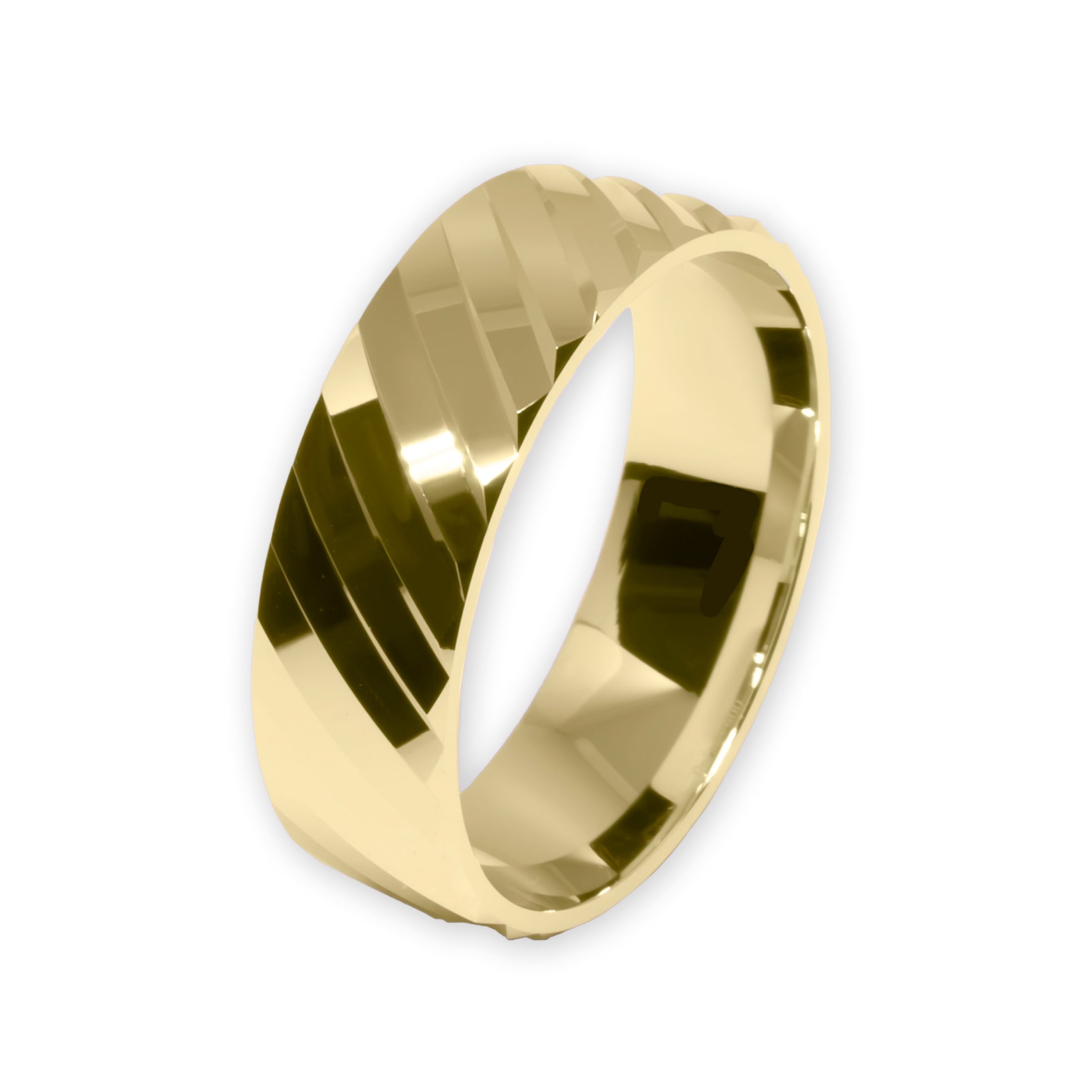Ring CRUSH 6mm helix Yellow Gold 18K 750