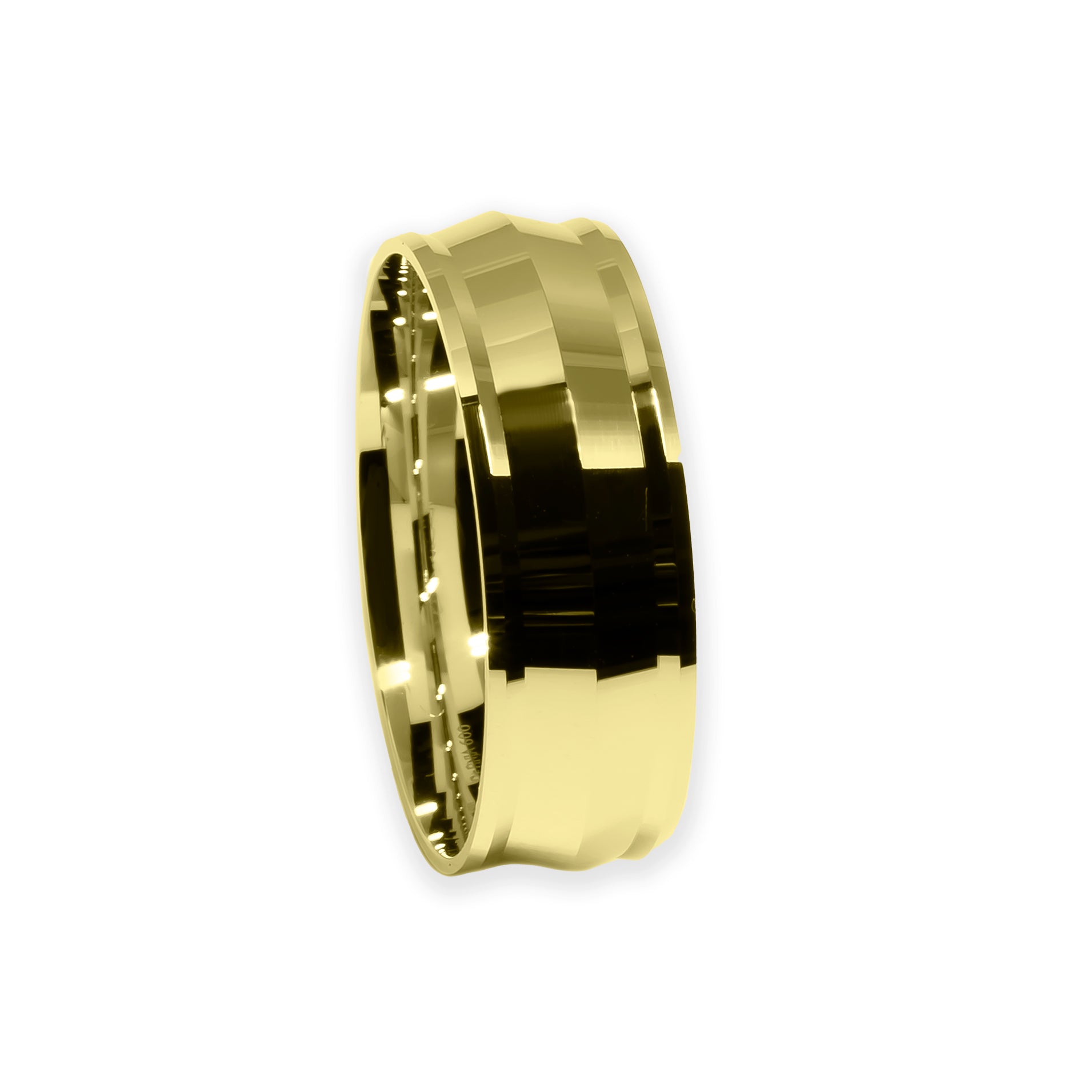 Ring CRUSH wheel-rim 6mm yellow gold 18k 750