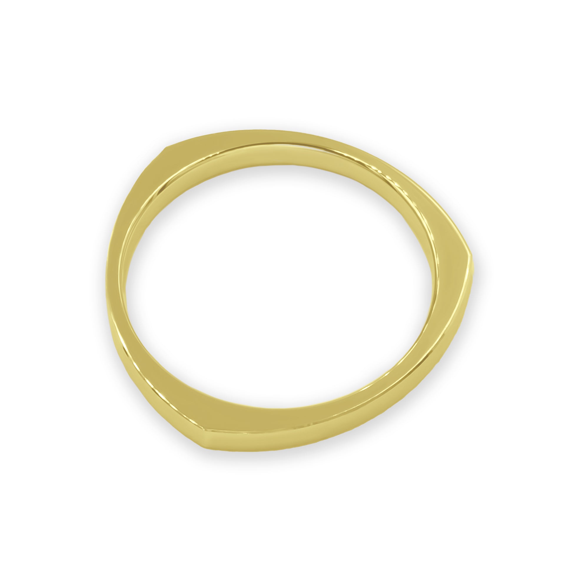 Ring DANCE 2mm triangle shape yellow gold 18k