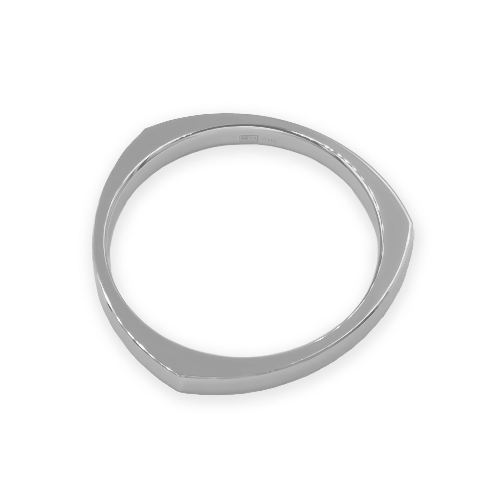 Ring DANCE 2mm triangle shape platinum 600