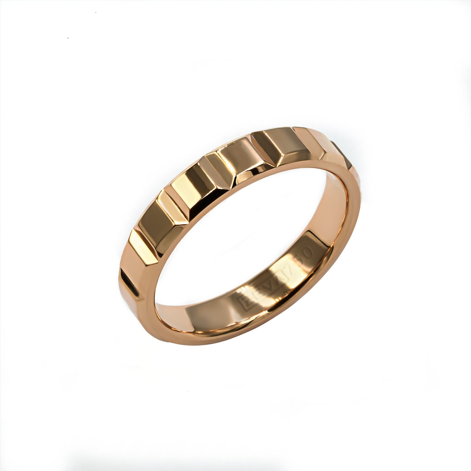 Ring CRUSH 4mm square shape red gold 18K 750