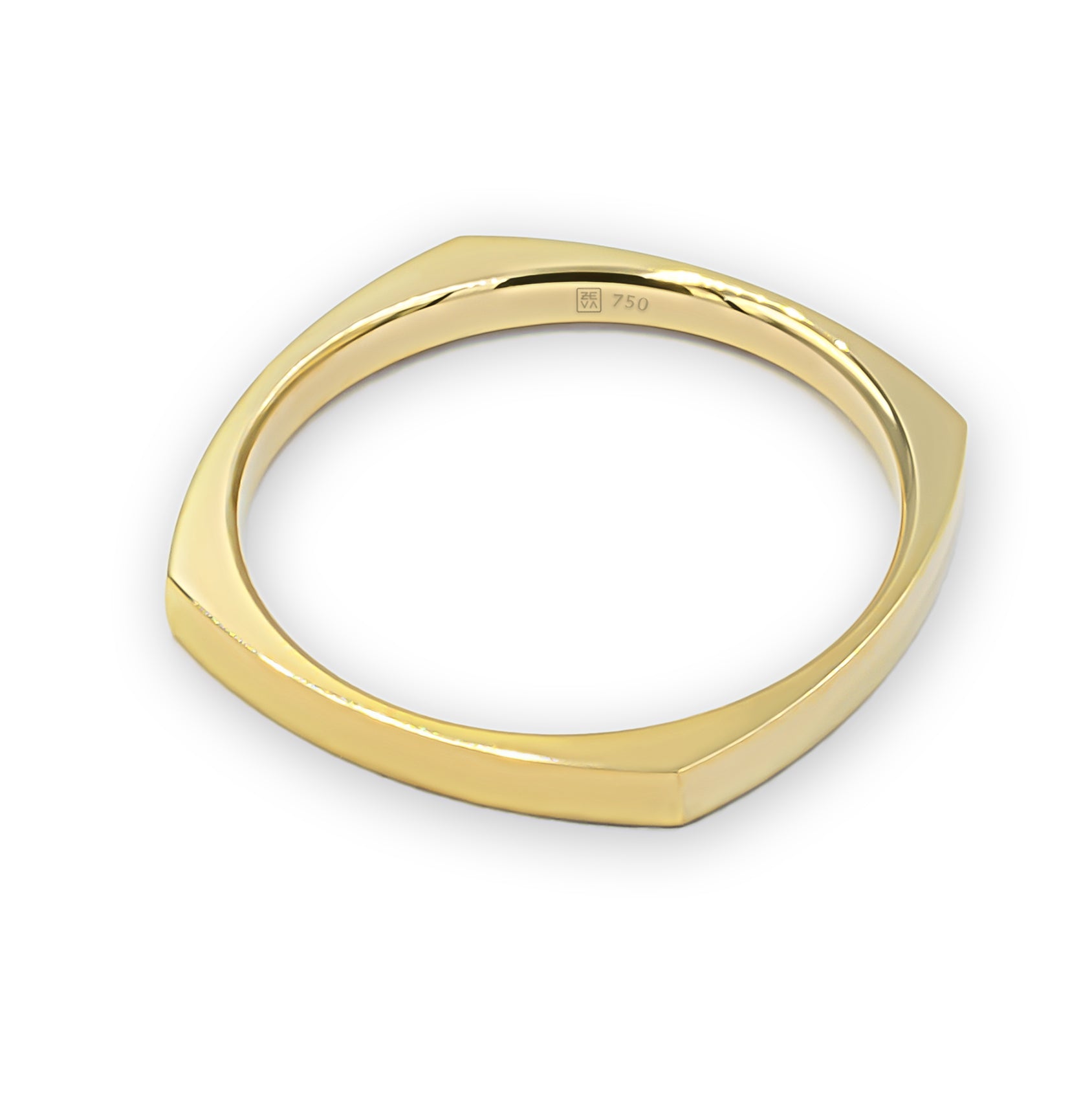 Ring DANCE 2mm square shape yellow gold 18k