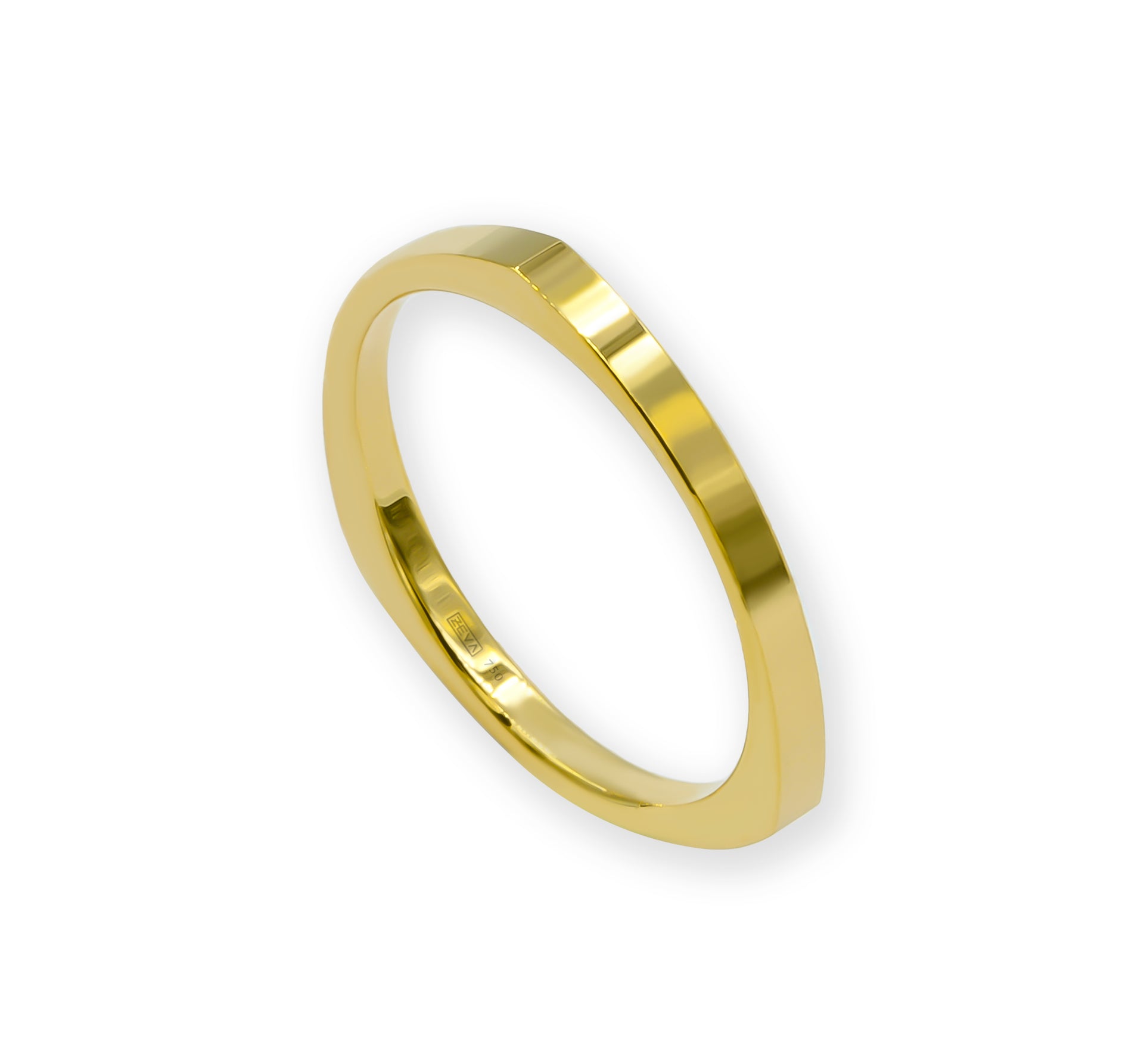 Ring DANCE 2mm triangle shape yellow gold 18k