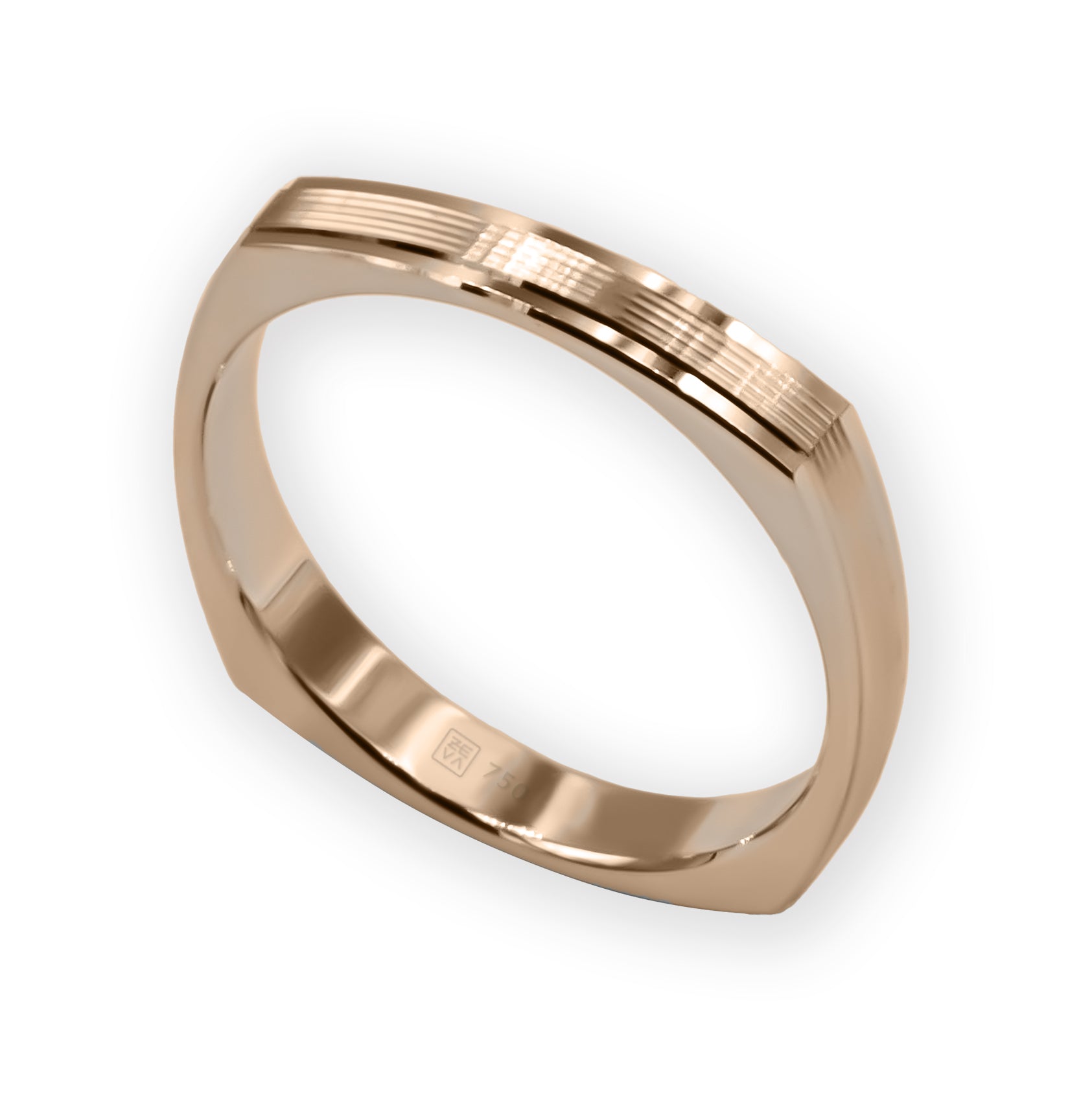 Ring DANCE 3mm square red gold 18k