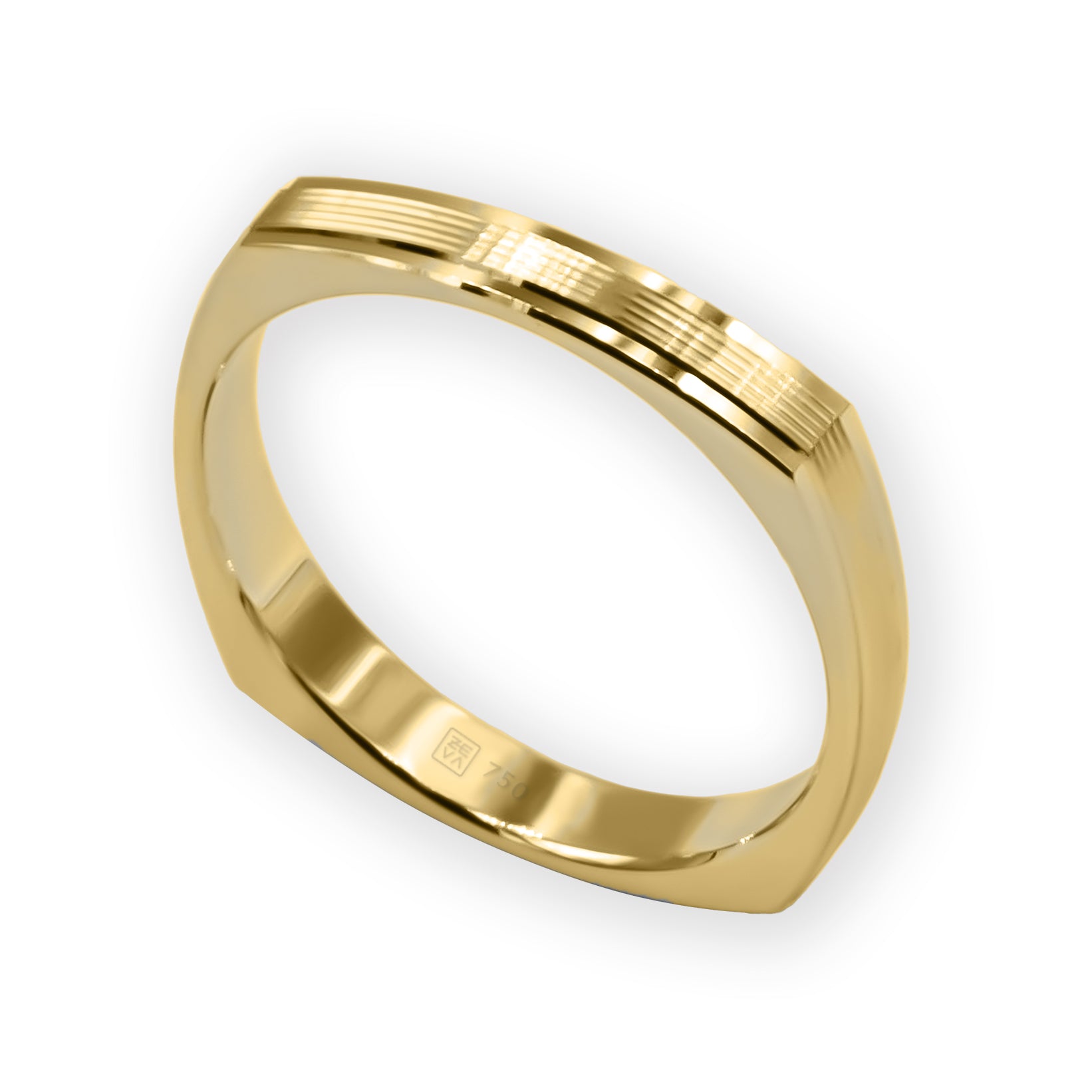 Ring DANCE 3mm square yellow gold 18k