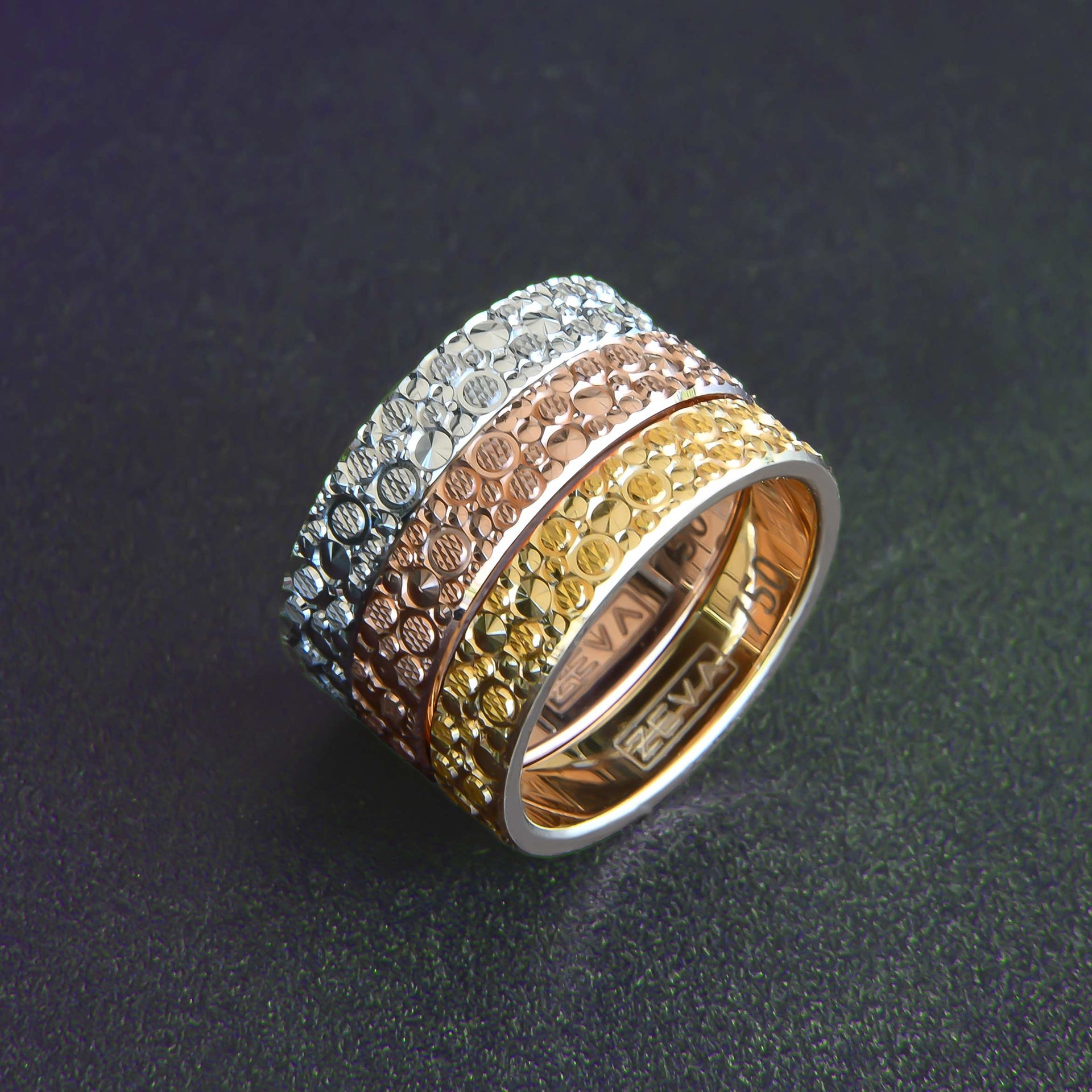 Ring FROST 4mm red gold 18k 750
