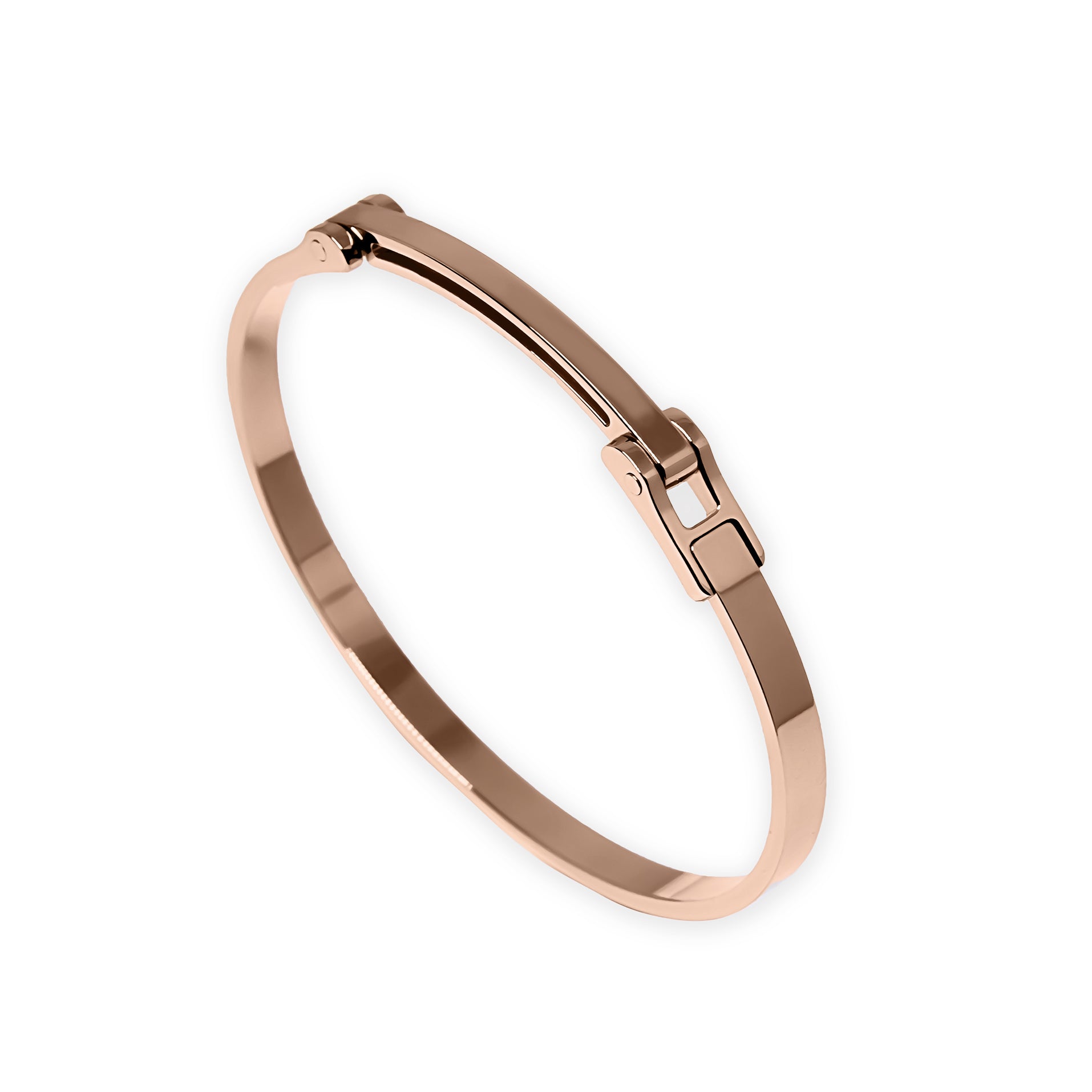 Bracelet EARTH IS ROUND 4mm with hinge red gold 18k 750