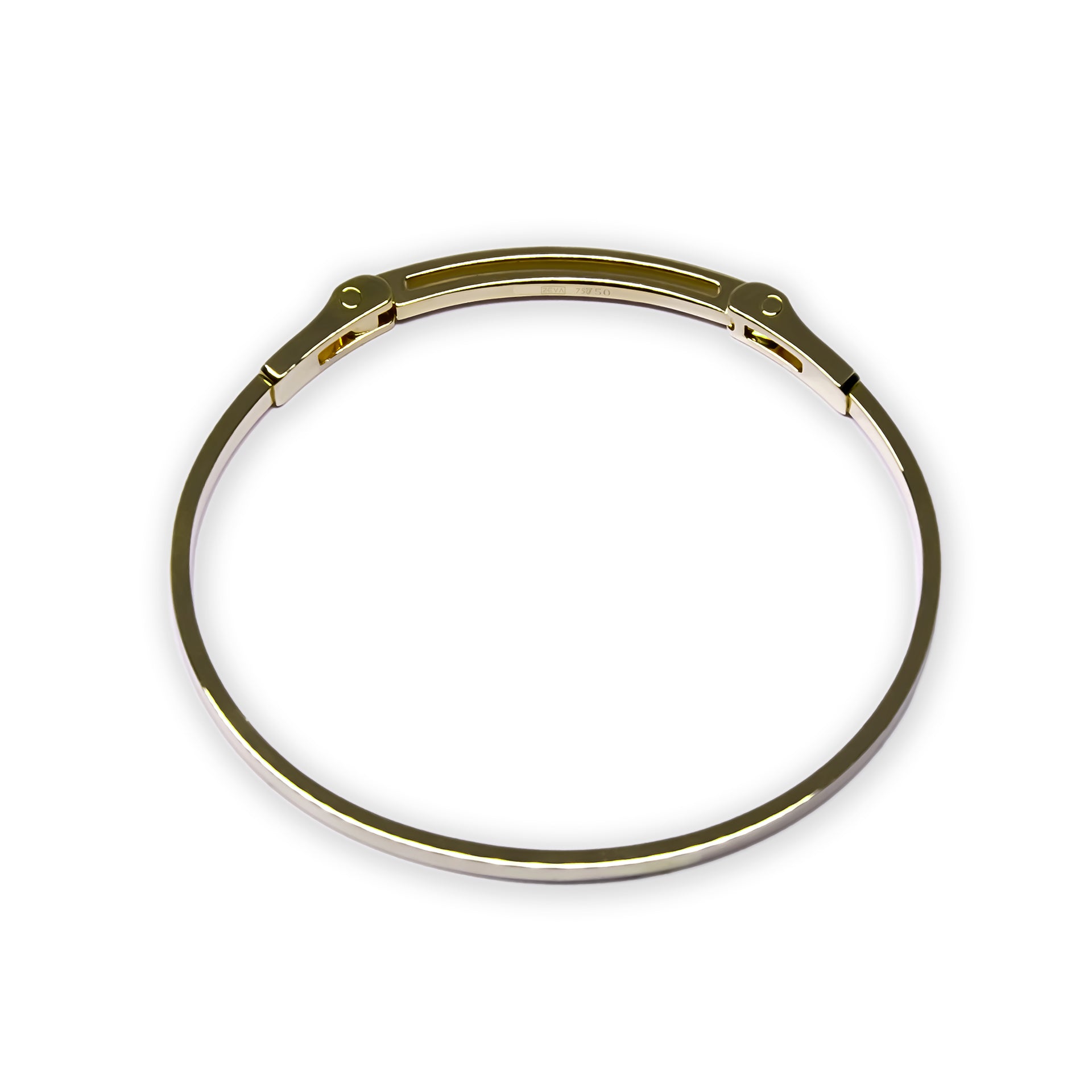 Bracelet LA TERRE EST RONDE 4mm avec charnière or jaune 18k 750