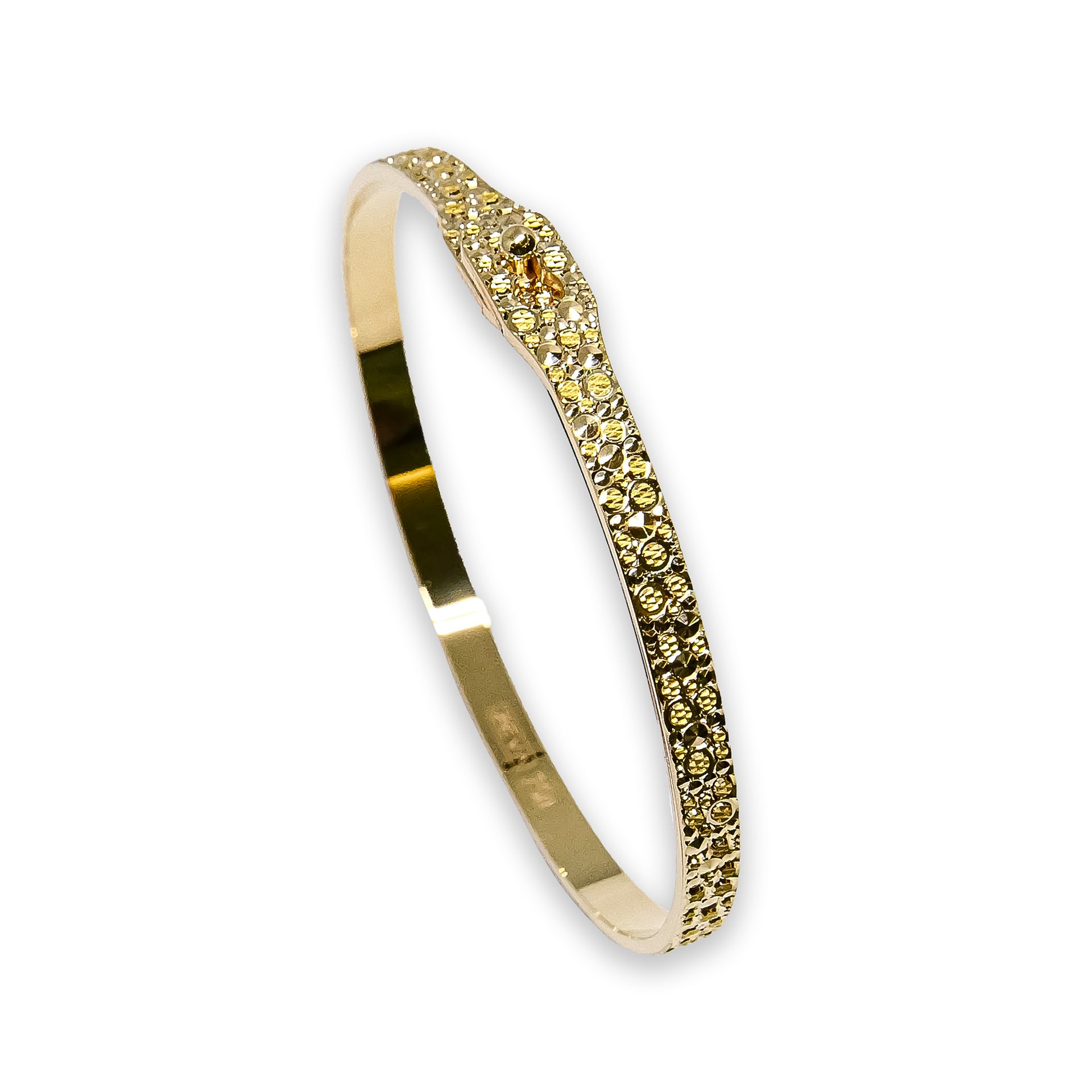 Bracelet FROST 4mm flexible with pin claps yellow gold 18k 750