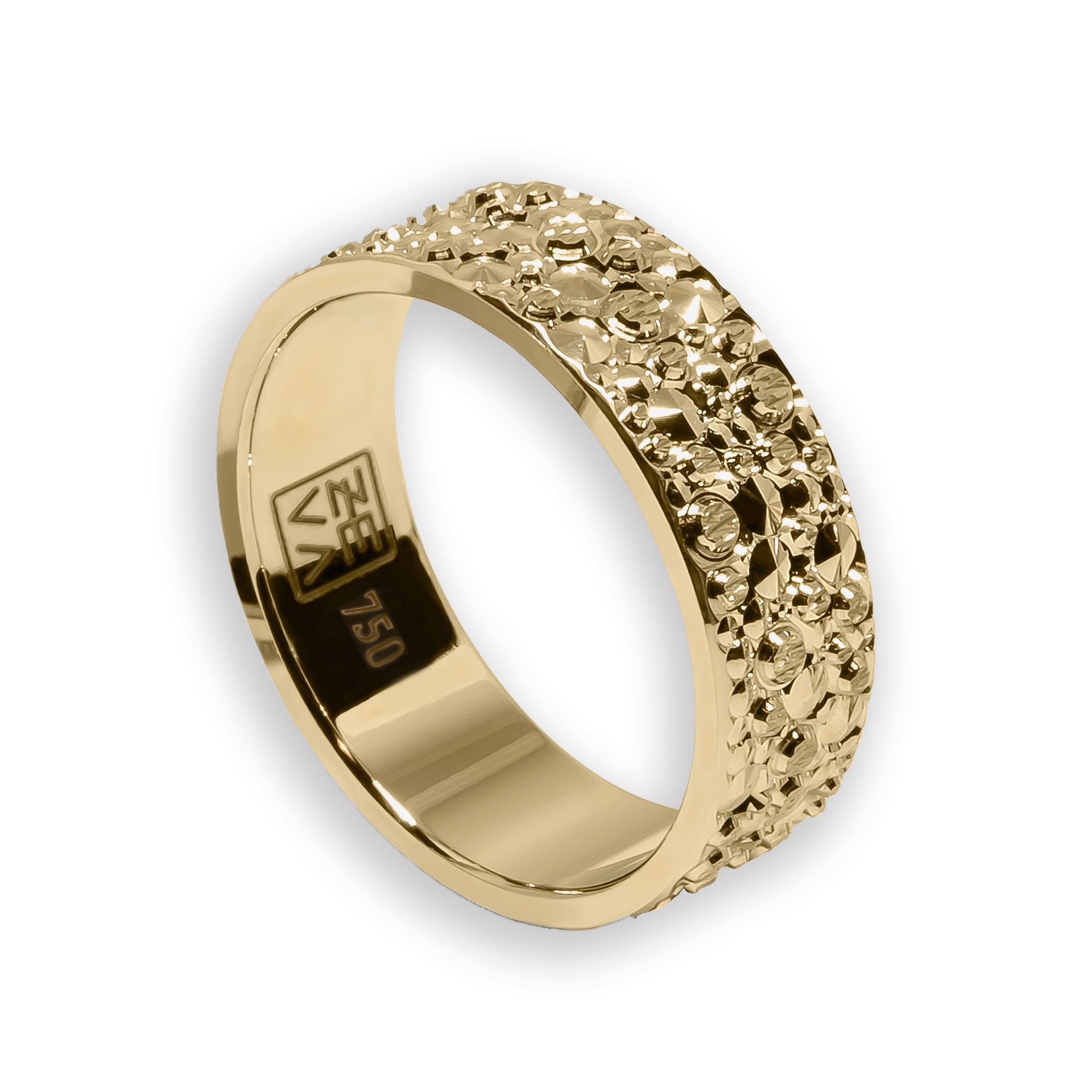 Ring FROST 6mm yellow gold 18k 750