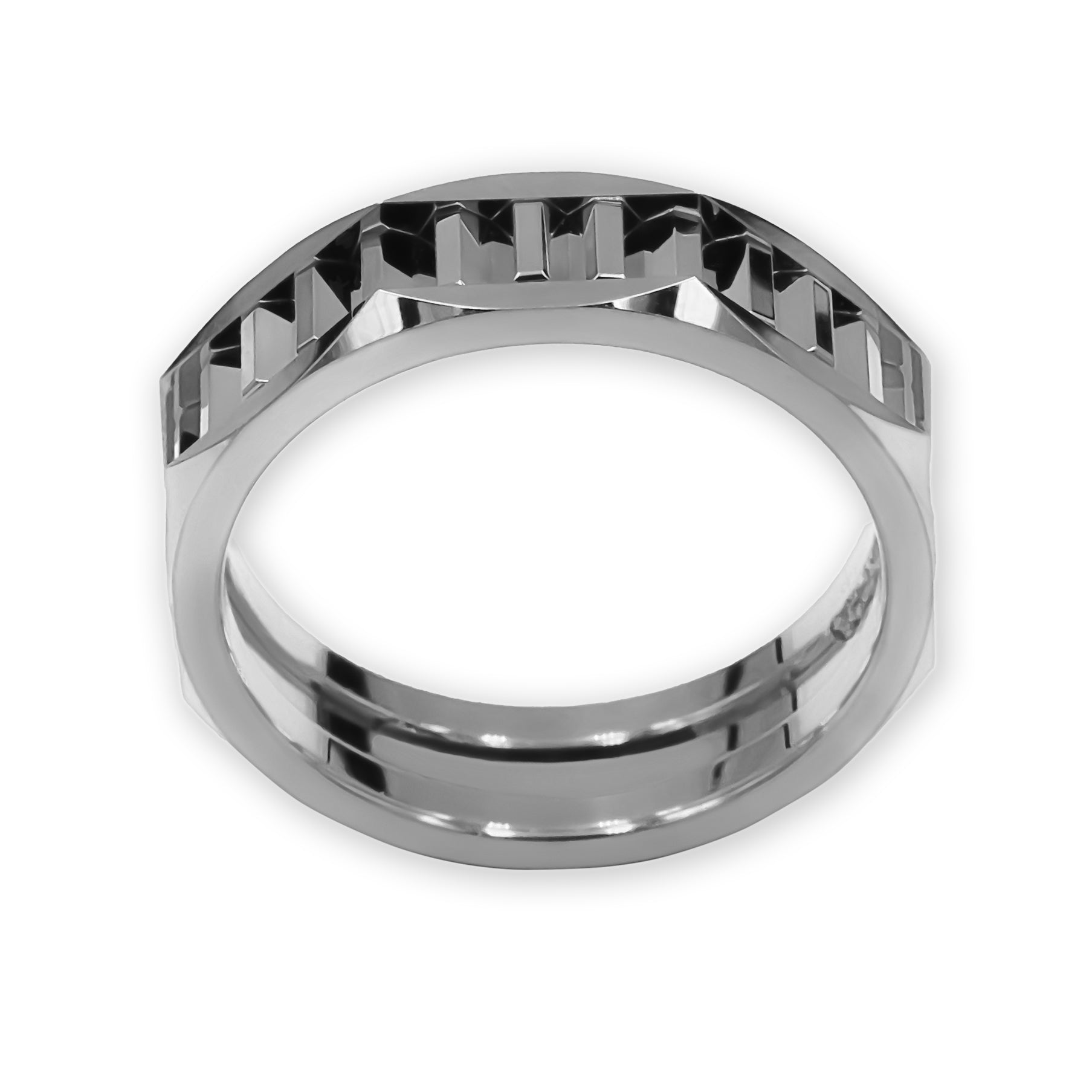 Ring CRUSH 6mm gears Platinum 600